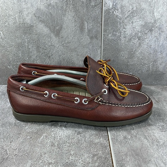 L.L. Bean Shoes - LL Bean Leather Camp Hand Sewn Mocs Slip-Ons